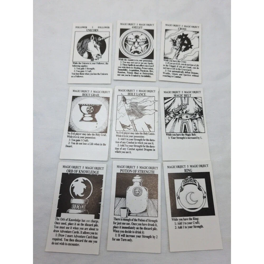 Set Of (104) Talisman 1st Edition Adventure Cards